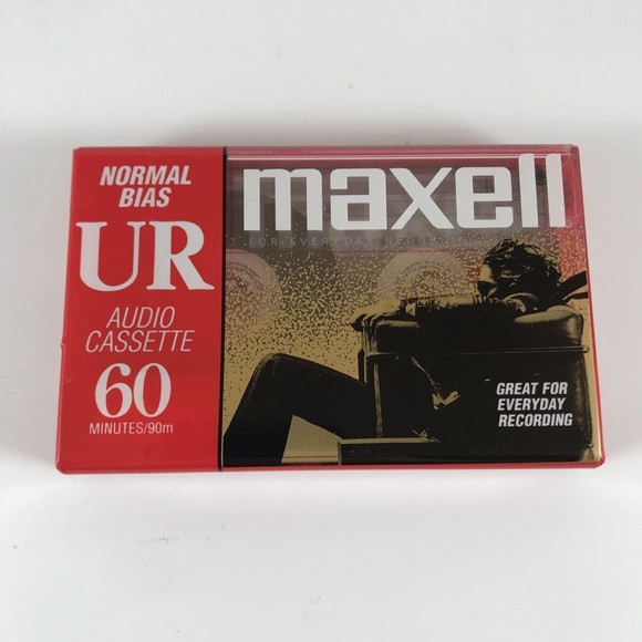 Sealed Maxell UR60 Audio Cassette Tape - 60 Minute, Normal Bias - IEC Type I - Picture 8 of 8